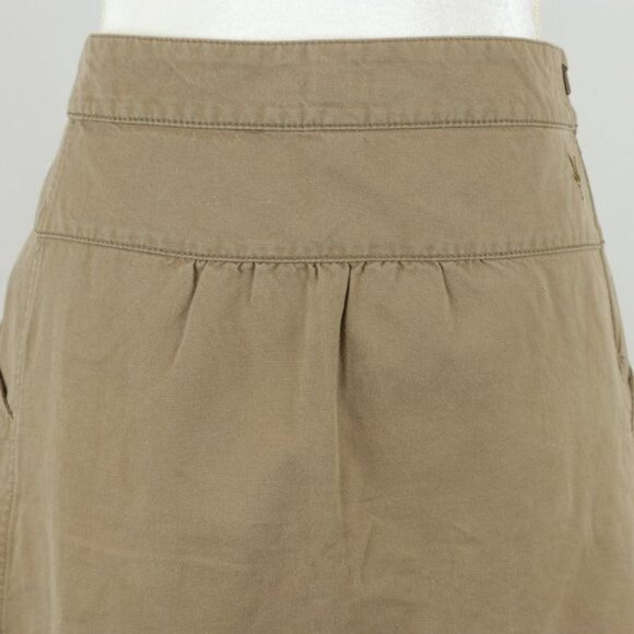 Ibex Women's Size 4 Tan Organic Cotton & Hemp Woven A-Line Mini Skirt - Picture 4 of 8